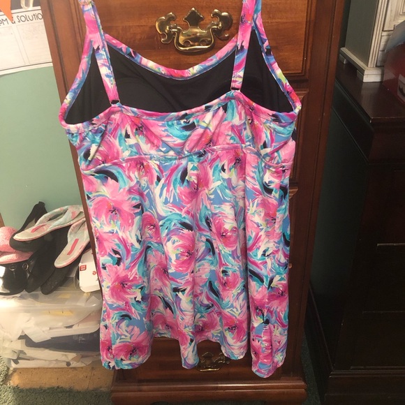 EUC Kim Rogers Floral Pink Tankini XL - Picture 6 of 7